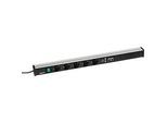 Steckdosenleiste Treston 683/3, 5-fach, 2 x USB-A & 2 x CAT6A, An/Aus-Schalter, 4,5 m langes Kabel, 16 A/250 V, B 683 x T 44 x H 52 mm, Aluminium