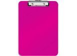 LEITZ® Klemmbrett WOW 3971, DIN A4, Polystyrol, mit Aufhängeöse, pink