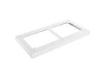 Schäfer Shop Genius Stahlsockel TETRIS WOOD, für Regale/Schränke B 400 mm, weiss