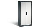 C+P Akkuladeschrank Comfort mit Vollblechtüren, H 1950 x B 930 x T 500 mm, Anthrazit/Lichtgrau