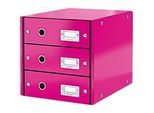 LEITZ® 3 Schubladen Click + Store, hoch, pink