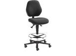 Arbeitsstuhl COUNTER Basic, Sitz-Stopp-Rollen, anthrazit