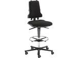 Arbeitsstuhl COUNTER Sintec, Sitz-Stopp-Rollen, anthrazit