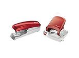 LEITZ® Bürolocher 5005 + Heftgerät 5500 SET, rot