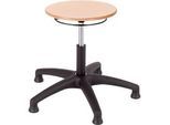 Drehhocker ASSISTENT, mit Gleitern, Sitz Buche