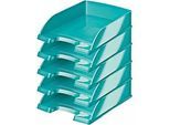 LEITZ® Ablagekorb Wow 5226, DIN A4, 5 Stück, eisblau