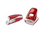 LEITZ® Bürolocher 5138 + Heftgerät 5522 SET, rot