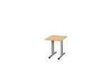 Schäfer Shop Select Besprechungstisch Planova Basic, Quadrat, T-Fuss, B 800 x T 800 x H 717 mm, Buche/weissaluminium RAL 9006