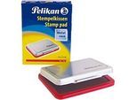 Pelikan Stempelkissen Gr. Nr. 3, für Gummi- und Polymerstempel, in Metallicgehäuse, 50 x 70 mm, rot