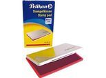 Pelikan Stempelkissen Gr. Nr. 1, für Gummi- und Polymerstempel, in Metallicgehäuse, 90 x 160 mm, rot