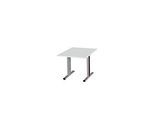 Schäfer Shop Select Besprechungstisch Planova Basic, Quadrat, T-Fuss, B 1000 x T 1000 x H 717 mm, lichtgrau/weissaluminium RAL 9006