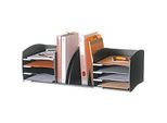 Paperflow Schreibtisch-Organizer, 8 Fächer, Trennelemente verstellbar, schwarz