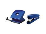 Sparset Novus Hefter B4 FC + Locher B 230, Hefter 50 Blatt, Locher 30 Blatt, blau