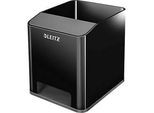 Stiftehalter Leitz WOW Sound, 1 Fach, Smartphone-Fach mit Soundverstärkung, schwarz