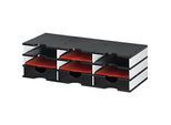Sortierstation Set Styro styrodoc Trio, 9 Fächer, weiss-schwarz/schwarz