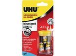 Sekundenkleber UHU Mini Gel, 3 Stück, lösungsmittelfrei, besonders klebestark