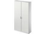 Schäfer Shop Genius Akten-/Garderobenschrank TETRIS SOLID, B 1200 mm, 5 OH, abschliessbar, lichtgrau/weissalu