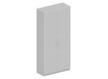 Schäfer Shop Genius Garderobenschrank TETRIS SOLID, 5 OH, 1 Fachboden, Kleiderstange, abschliessbar, B 1000 x T 412 x H 2143 mm, weissalu/lichtgrau