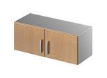 Schäfer Shop Genius Aufsatzschrank TETRIS SOLID, Stahlkorpus, 1 OH, B 1000 mm, Buche-Dekor/weissalu