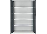 Schäfer Shop Select Materialschrank MSI 2512 S, B 1200 x T 500 x H 1935 mm, lichtgrau/anthrazitgrau