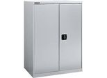 Flügeltürenschrank Schäfer Shop Select MS-i 12408, Stahlblech, B 800 x T 400 x H 1215 mm, 3 OH, Weissaluminium, bis 150 kg