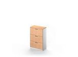 Schäfer Shop Genius Hängeregristraturschrank TETRIS SOLID, 3 Schübe, 3 OH B 800 x H 1170 mm, Buche-Dekor/weissalu