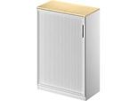 Schäfer Shop Genius Querrollladenschrank TETRIS SOLID, 3 OH, B 800 mm, inkl. 19 mm Abdeckplatte, Ahorn/weissalu