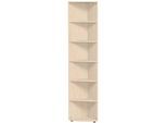 Eckabschlussregal PALENQUE, 6 OH, B 400 x T 400 x H 2160 mm, Ahorn