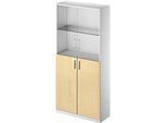 Schäfer Shop Genius Kombischrank TETRIS SOLID, 5 OH, Glas- und Flügeltüren, B 1000 mm, abschliessbar