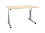Schreibtisch ALICANTE, C-Fuss, Rechteck, B 1200 x T 800 x H 680-820 mm, Ahorn-Dekor