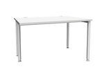 Schäfer Shop Genius Schreibtisch MODENA FLEX, Breite 1200 mm, einseitig verkürzt, lichtgrau