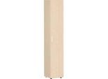 Aktenschrank, 6 Ordnerhöhen, 5 Böden, Tür rechts oder links, B 400 x T 400 x H 2160 mm, Ahorn