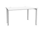 Schäfer Shop Genius Schreibtisch MODENA FLEX, Breite 1200 mm, einseitig verkürzt, weiss