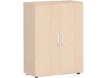 Flügeltürenschrank PALENQUE, 3 Ordnerhöhen, B 800 x T 420 x H 1104 mm, Ahorn-Dekor