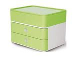 Schubladenbox HAN Allison Smart-Box Plus, 2 Schübe mit Trennwänden, Utensilienbox, stapelb., ABS-Kunststoff, grün