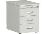 Rollcontainer PALENQUE, 3 Schübe, B 430 x T 600 x H 566 mm, lichtgrau