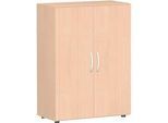 Flügeltürenschrank PALENQUE, 3 Ordnerhöhen, B 800 x T 420 x H 1104 mm, Buche-Dekor
