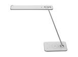 LED-Tischleuchte JAZZ, 11 W, 1000 lm, dimmbar, schwenkbar, mit Induktions-Ladefunktion, weiss-silber