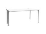 Schäfer Shop Genius Schreibtisch MODENA FLEX, Breite 1600 mm, einseitig verkürzt, weiss