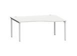 Schäfer Shop Genius Freiformschreibtisch MODENA FLEX, Ansatz rechts B 1800 mm, lichtgrau