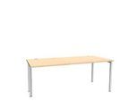 Schäfer Shop Genius Schreibtisch MODENA FLEX, Breite 1800 mm, einseitig verkürzt, Ahorn