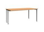 Schäfer Shop Genius Schreibtisch MODENA FLEX, 4-Fuss-Quadratrohr, verkürzte Seitenteile, B 1600 mm, buche