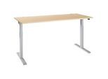 Schäfer Shop Select Schreibtisch ERGO-T 2.0, elektrisch höhenverstellbar, Rechteck, T-Fuss, B 1800 x T 800 x H 715-1205 mm, Ahorn/weissalu