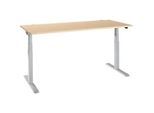 Schäfer Shop Select Schreibtisch ERGO-T 2.0, elektrisch höhenverstellbar, Rechteck, T-Fuss, B 1800 x T 800 x H 640-1300 mm, Ahorn/weissalu