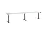 Schäfer Shop Select Schreibtisch ERGO-T 2.0 Big, elektr. höhenverstellbar, Rechteck, T-Fuss, B 3600 x T 800 x H 640-1300 mm, lichtgrau/anthrazit