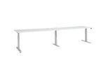 Schäfer Shop Select Schreibtisch ERGO-T 2.0 Big, elektr. höhenverstellbar, Rechteck, T-Fuss, B 3600 x T 800 x H 640-1300 mm, lichtgrau/weissalu