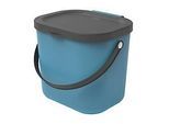 Abfalleimer Rotho ALBULA, Recycling-System, 6 l, stapelbar, Kunststoff (BPA-frei), horizon blau