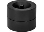 Büroklammernspender MAUL MAULpro Recycling, magnetisch, inkl. 15 Klammern, Ø 73 x H 60 mm, 90 % Recycling-Kunststoff, schwarz