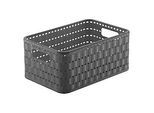 Aufbewahrungskorb Rotho COUNTRY, Volumen 4 l, Format A6+, stapelbar, ohne Deckel, L 237 x B 158 x H 108 mm, PP, anthrazit
