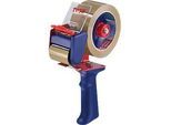 tesapack® Handabroller 6300 Economy, für Rollen bis Ø 120 x B 50 mm, manuell verstellbare Rollenbremse, wendbares Messer mit Abdeckung